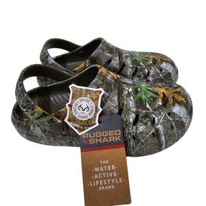 Foot Bed Clogs Sandals Slip-on Lightweight EVA Rugged Shark Little & Big Boy's